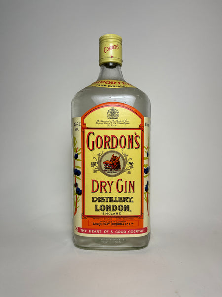 Gordon's London Dry Gin (Export) - 1970s (47.3%, 100cl) – Old