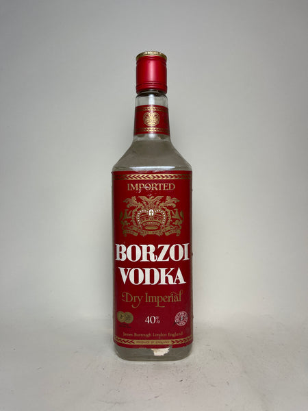 ウイスキー BORZOI VODKA (Dry Imperiaf)700ml James Burrough's Borzoi Dry Imperial Vodka - 1980s (40%, 75cl