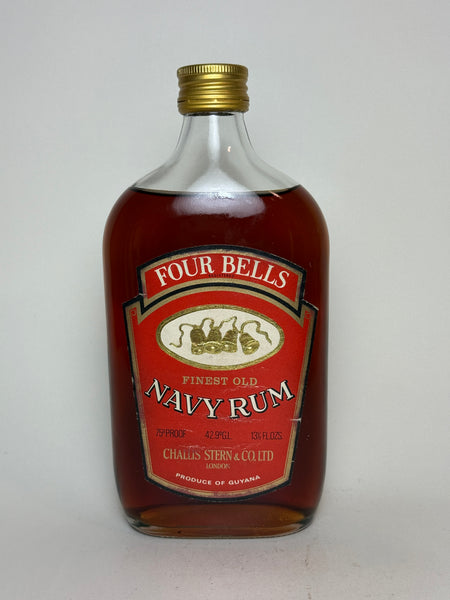 Challis Stern Four Bells Finest Old Navy Rum - 1970s (42.9%, 37.5