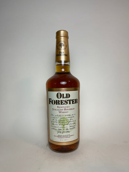 Old Forester Kentucky Straight Bourbon Whisky - Bottled 1990 (43