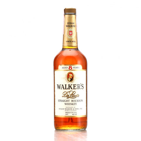 Hiram Walker's 8YO De Luxe Illinois Straight Bourbon Whisky - 1970s (40%, 75cl)