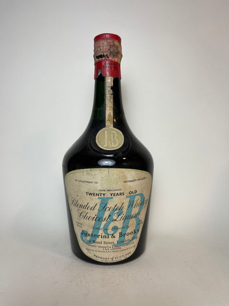 Justerini & Brooks 20YO Blended Scotch Whisky - 1960s (45.5