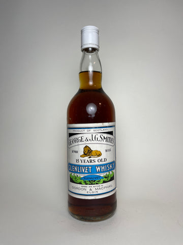 George & J.G. Smith's The Glenlivet 15YO Pure Malt Scotch Whisky - 1970s (40%, 75cl)