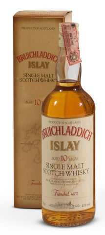 Bruichladdich 10YO Islay Single Malt Scotch Whisky - 1980s (43%, 75cl)