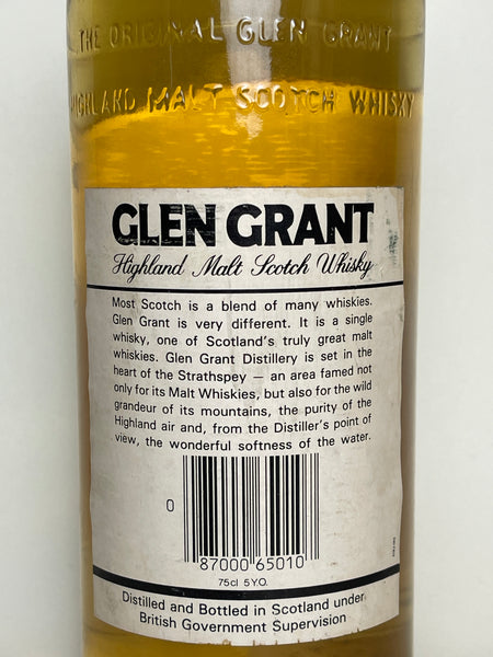 Seagram's Glen Grant 5YO Speyside Single Malt Scotch Whisky