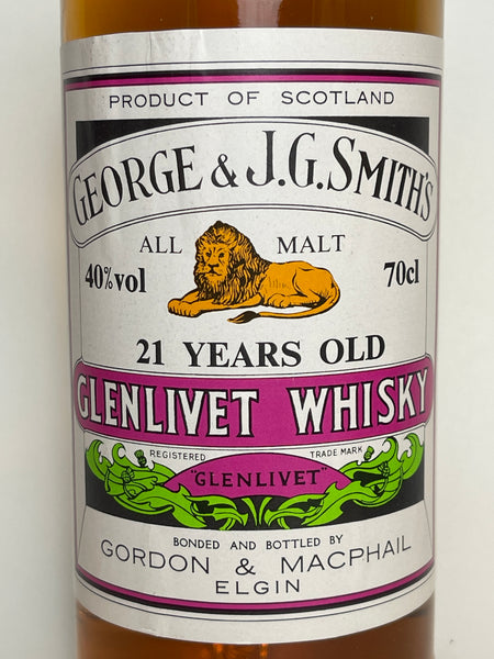 George & J.G. Smith's The Glenlivet 21YO Pure Malt Scotch Whisky