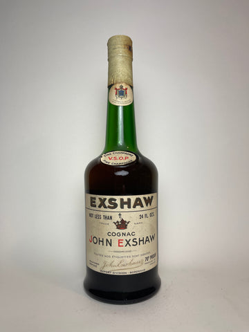 John Exshaw V.S.O.P. Fine Champagne Cognac - 1960s (40%, 68cl)