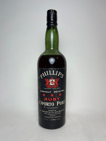 J. R. Phillips Specially Selected Ruby Port - 1960s (20%, 75cl)