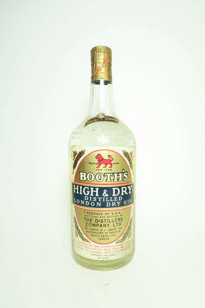 Booth's High & Dry London Dry Gin - 1940s (45%, 94.6cl