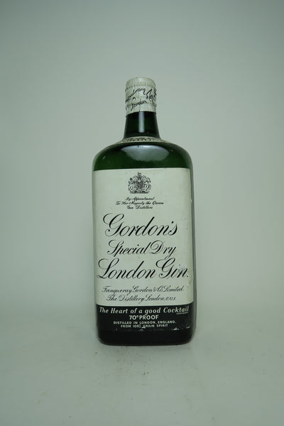 Gordon's Dry Gin 1957年輸入品　レア品？ 裏ラベル逆さ張り！ Gordon´s Dry Gin 1957年輸入品 レア品？ 裏ラベル逆さ張り！
