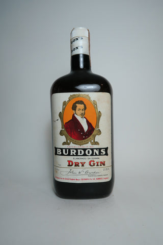 John William Burdon's Dry Gin - Bottled 1960s (37%, 100cl)