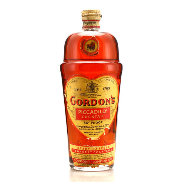 Gordon's Piccadilly Shaker Cocktail 1950s (26, 75cl) Old Spirits