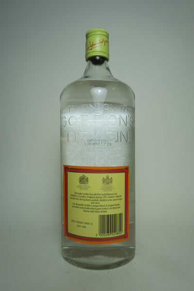 Gordon's London Dry Gin (Export) - 1990s (43%, 100cl) – Old