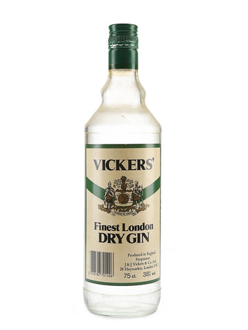 J. & J. Vickers' Finest London Dry Gin - 1980s (38%, 75cl)