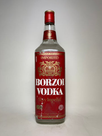James Burrough's Borzoi Dry Imperial Vodka - 1980s (ABV Not Stated, 100cl)