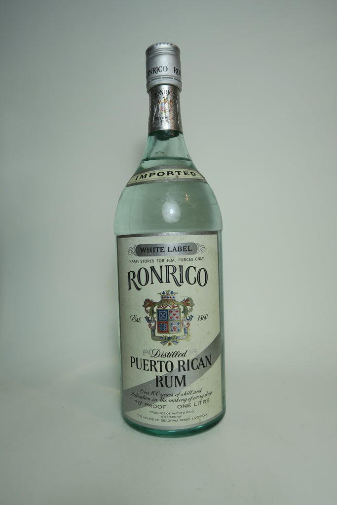 Ronrico White Label Premium Puerto Rican Rum - 1970s (40%, 100cl)