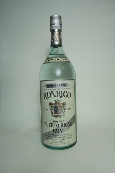 Ronrico White Label Premium Puerto Rican Rum - 1970s (40%, 100cl