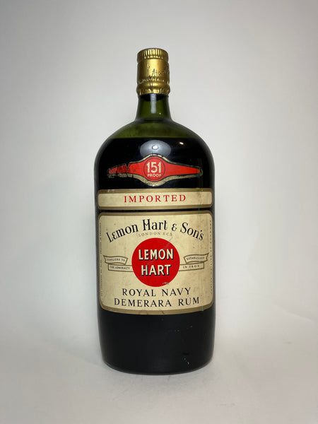 古酒　旧ボトル　LEMON HART  DEMERARA RUM Lemon Hart Demerara Rum - 1990s (40%, 175cl) – Old Spirits