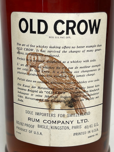 Old Crow Kentucky Straight Bourbon Whiskey - 1960s (41-42%, 70cl