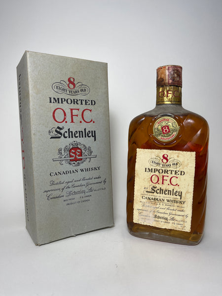 Schenley Imported O.F.C. 8YO Blended Canadian Whiskey - Distilled