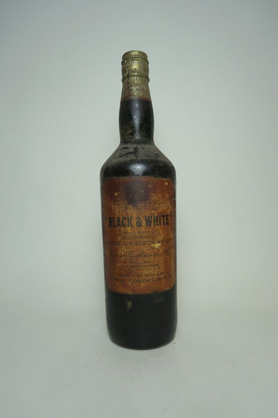 Buchanan's Black & White Blended Scotch Whisky - 1960s (40%, 75cl