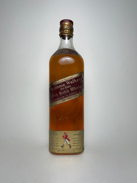 Johnnie Walker Red Label Blended Scotch Whisky - pre-1968 (40