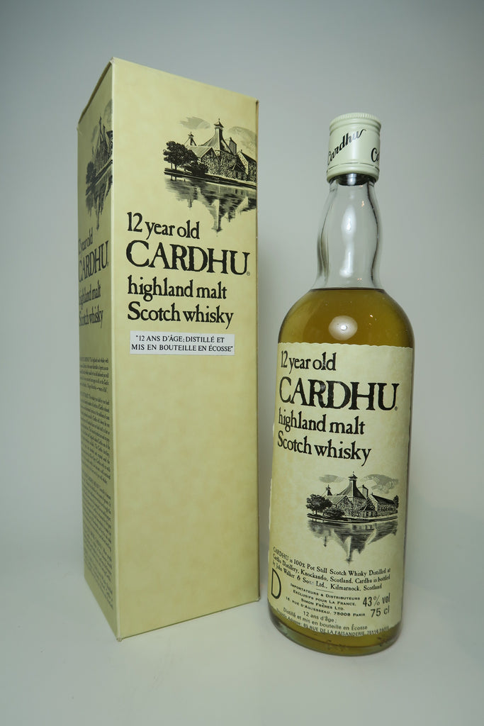 John Walker & Sons' Cardhu 12YO Highland Malt Scotch Whisky - 1980s (43%, 75cl)