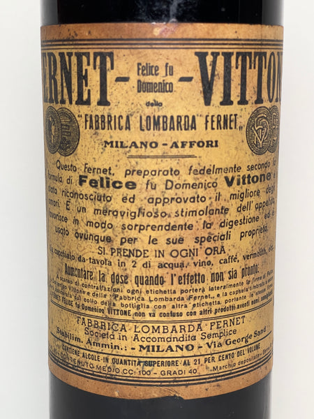 春先取りの 1949-59 - Vittone Fernet (40%, Company Spirits Old – 75cl) 香草、薬草