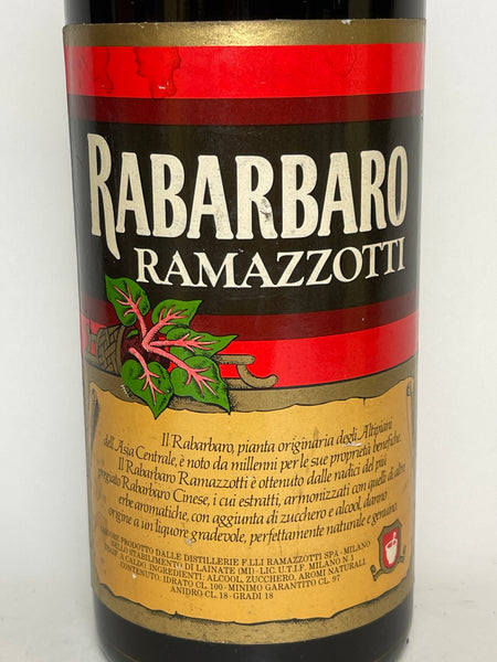 Ramazzotti Rabarbaro - 1970s (18%, 100cl) – Old Spirits Company