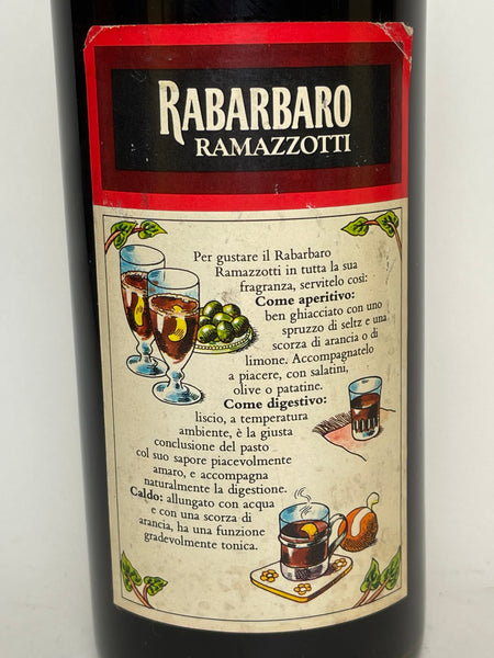 Ramazzotti Rabarbaro - 1970s (18%, 100cl) – Old Spirits Company