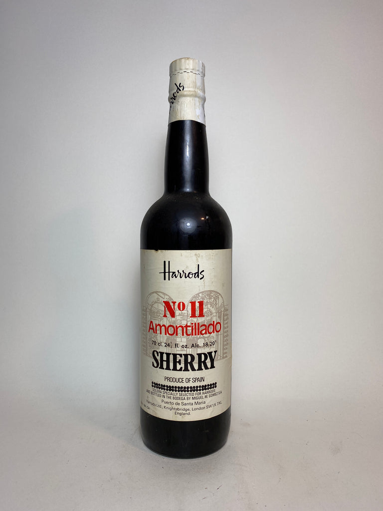 Miguel M. Gomez for Harrod's No 11 Amontillado Sherry - 1970s (18/20%, 70cl)