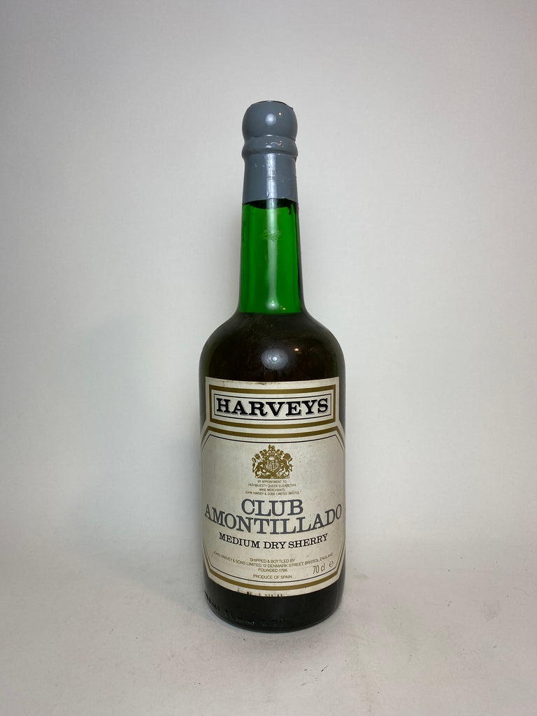 Harveys Club Amontillado Medium Dry Sherry - 1970s (ABV Not Stated, 70cl)