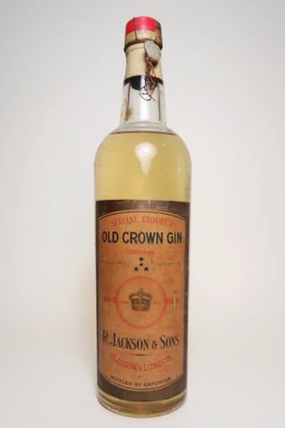 R. Jackson & Sons Old Crown Gin Special Liqueur Cordial - 1933-44 (ABV Not Stated, 100cl)