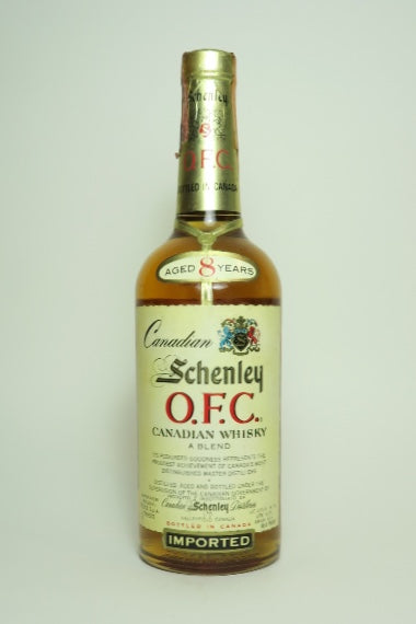 Schenley O.F.C. 8YO Blended Canadian Whisky - Distilled 1971