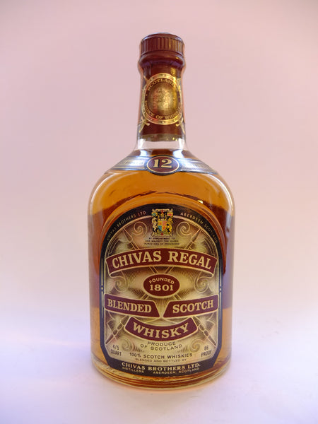 Chivas Regal 12 Year Old Blanded Scotch Whisky - 1960s (43%, 75.7