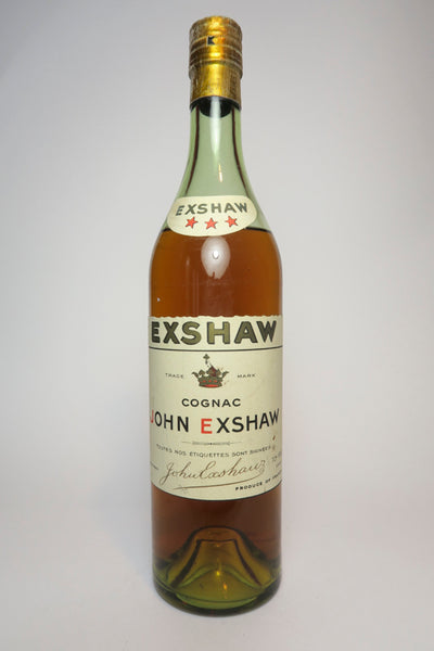 John Exshaw 3*/VS Cognac - 1960s (40%, 70cl) – Old Spirits Company