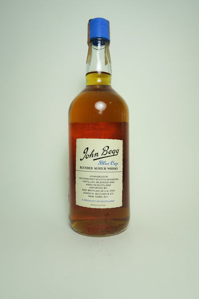 John Begg Blue Cap Blended Scotch Whisky - 1970s (43%, 94.6
