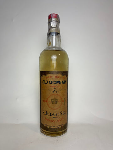 R. Jackson & Sons Old Crown Gin Special Liqueur Cordial - 1933-44 (ABV Not Stated, 100cl)