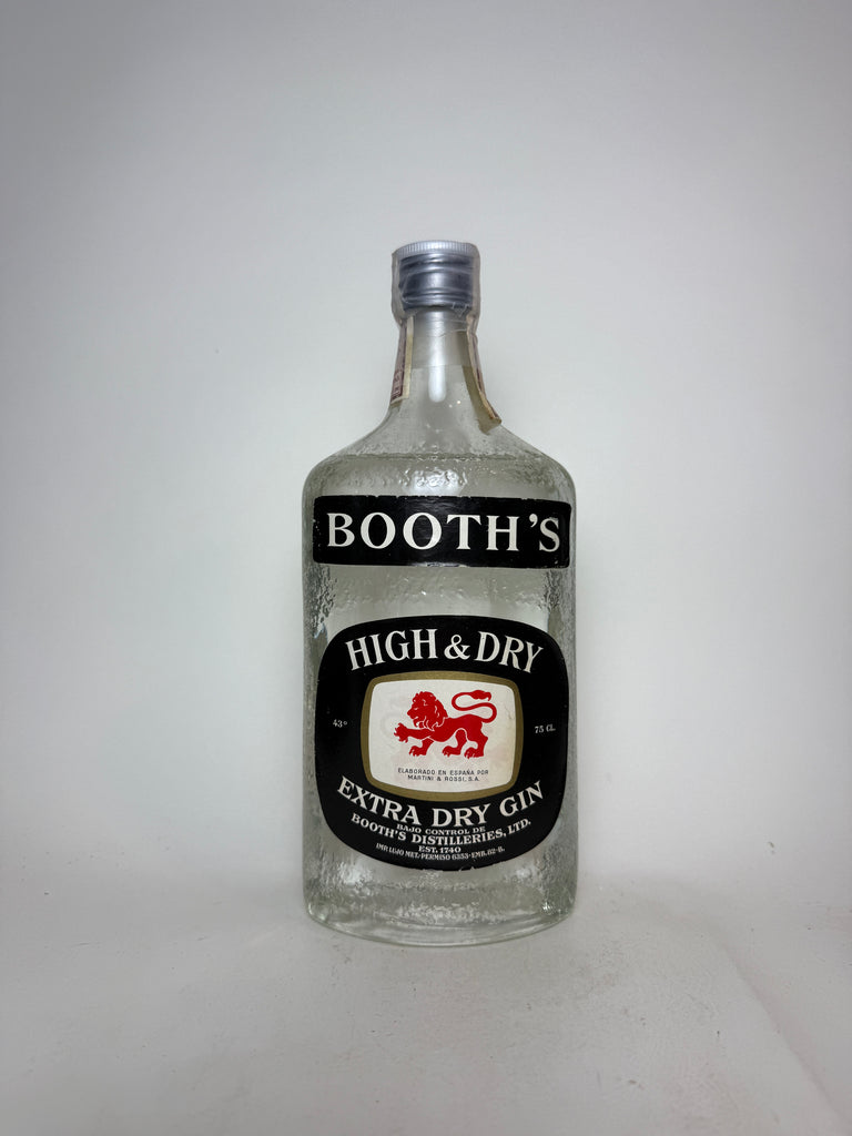 Booth's High & Dry London Dry Gin - 1970s (43%, 75cl)