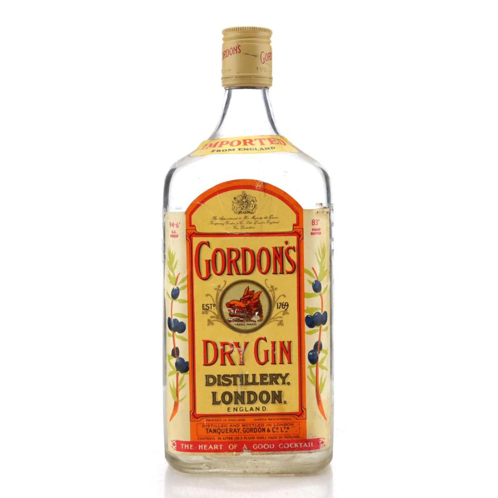 Gordon's London Dry Gin (Export) - 1960s (47.3%, 94.6cl)
