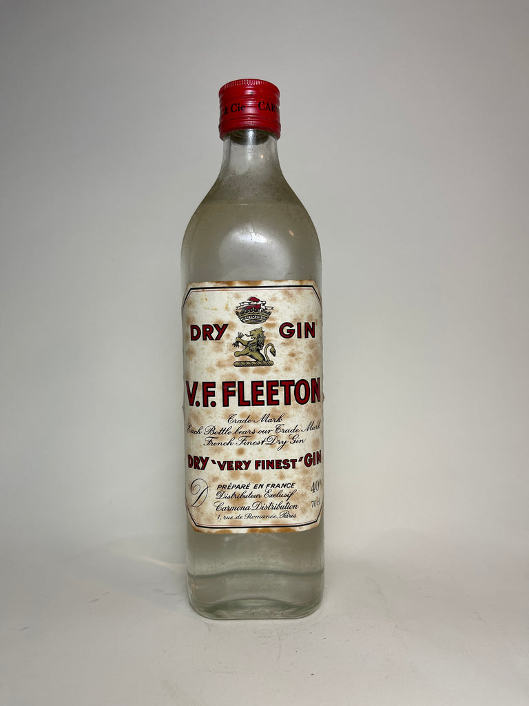 Old Dry V.F. - – Spirits (40%, 75cl) 1970s Company Very Fleeton\'s Gin French Finest