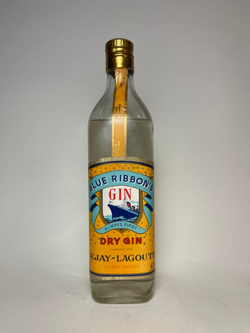 Lejay-Lagoute Blue Ribbon French Dry Gin - 1960s (45%, 70cl)