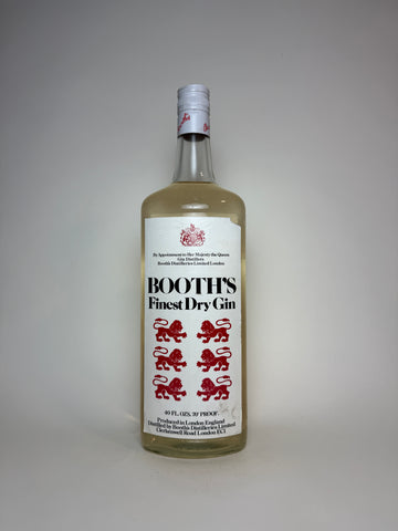 Booth's Finest London Dry Gin - 1970s (40%, 114cl)