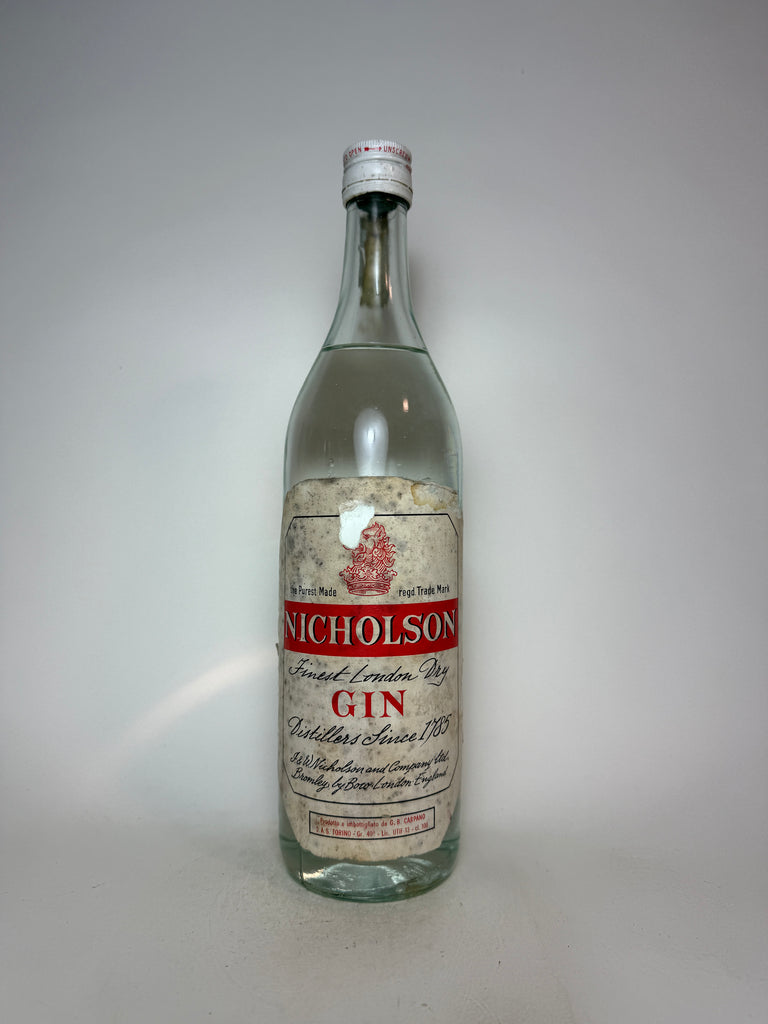 J. & W. Nicholson's Finest London Dry Gin - 1970s (40%, 100cl)