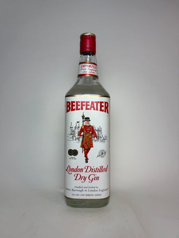 James Burrough's Beefeater London Dry Gin - c. 1985 (ABV Not stated, 100cl)