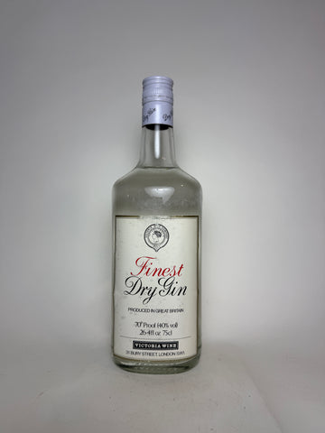 Victoria Wines Finest Dry Gin - 1970s (40%, 75cl)
