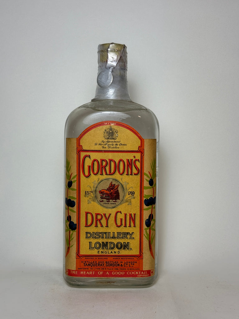 Gordon's London Dry Gin (Export) - 1949-59 (ABV Not stated, 75cl)