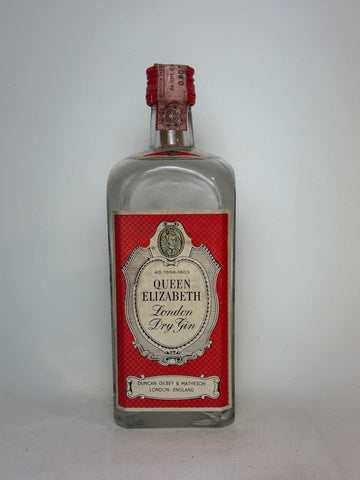 Duncan, Gilbey & Matheson Queen Elizabeth London Dry Gin - Dated 1958 (ABV Not stated, 75cl)