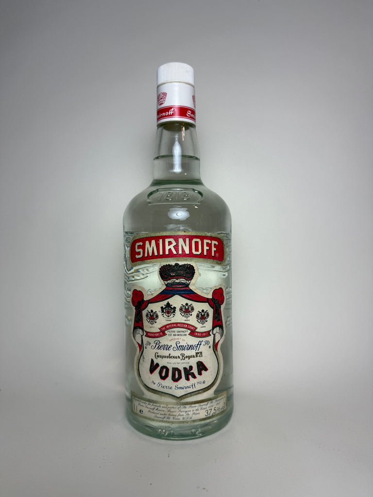 Smirnoff Red Label Vodka - 1980s (37.5%, 100cl)