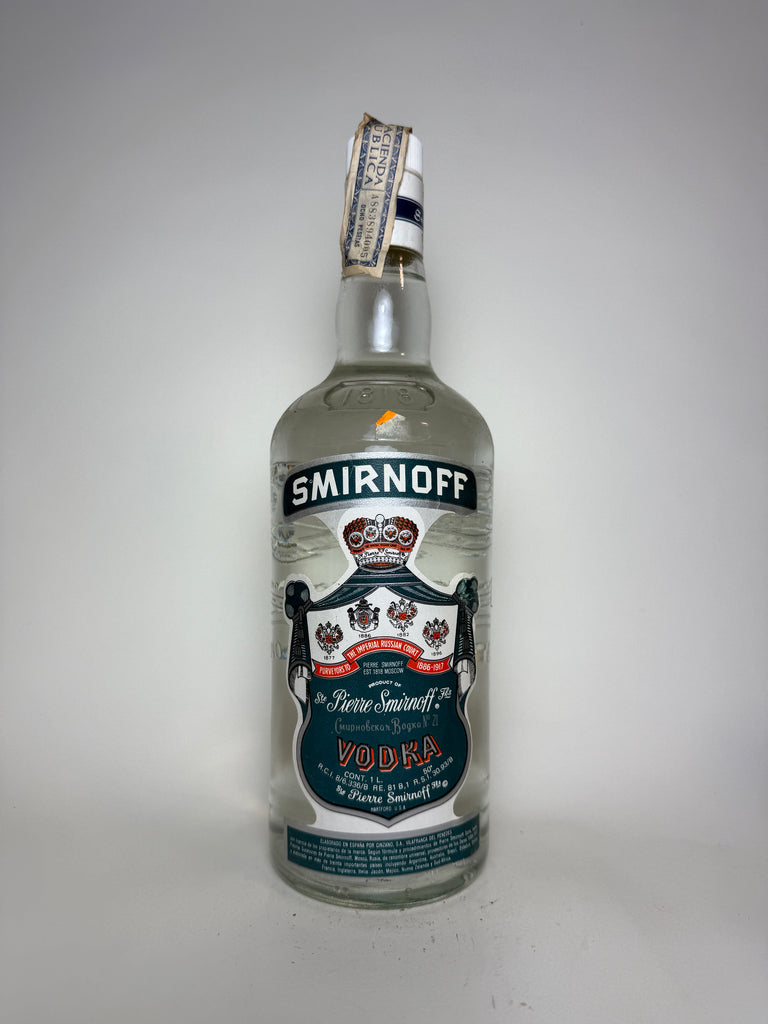 Smirnoff Blue Label Vodka - 1970s (50%, 100cl)